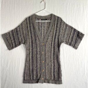 PERUVIAN CONNECTION Knit Cardigan Sweater Button Front